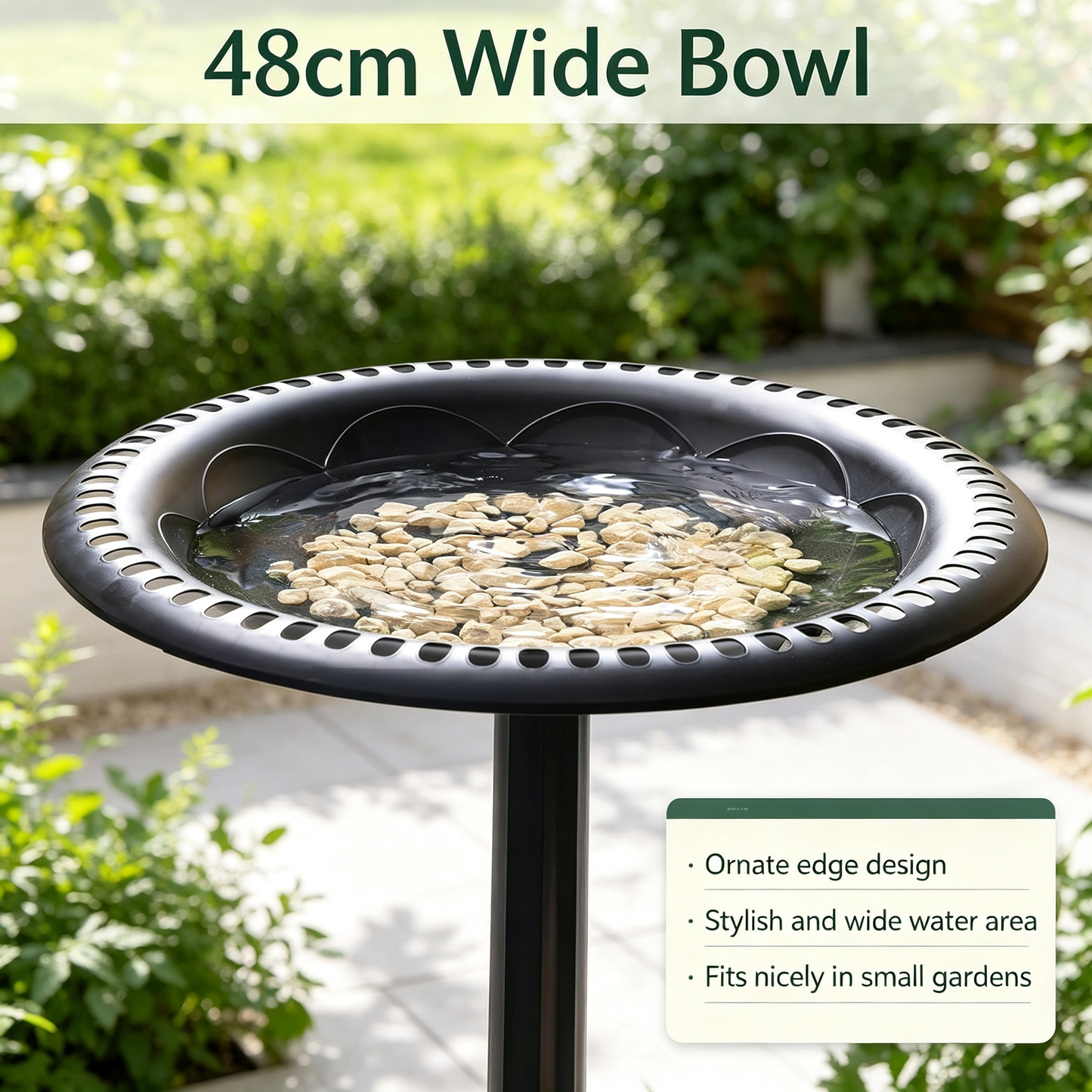 48cm Decorative Garden Bird Bath