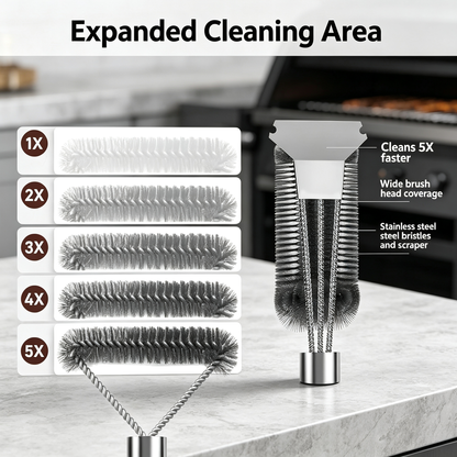 Long Handle BBQ Grill Cleaning Brush