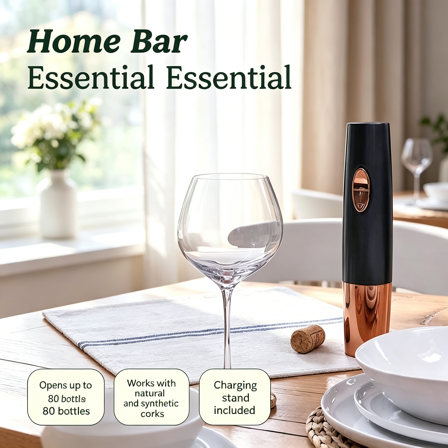 Electric Wine Opener Set