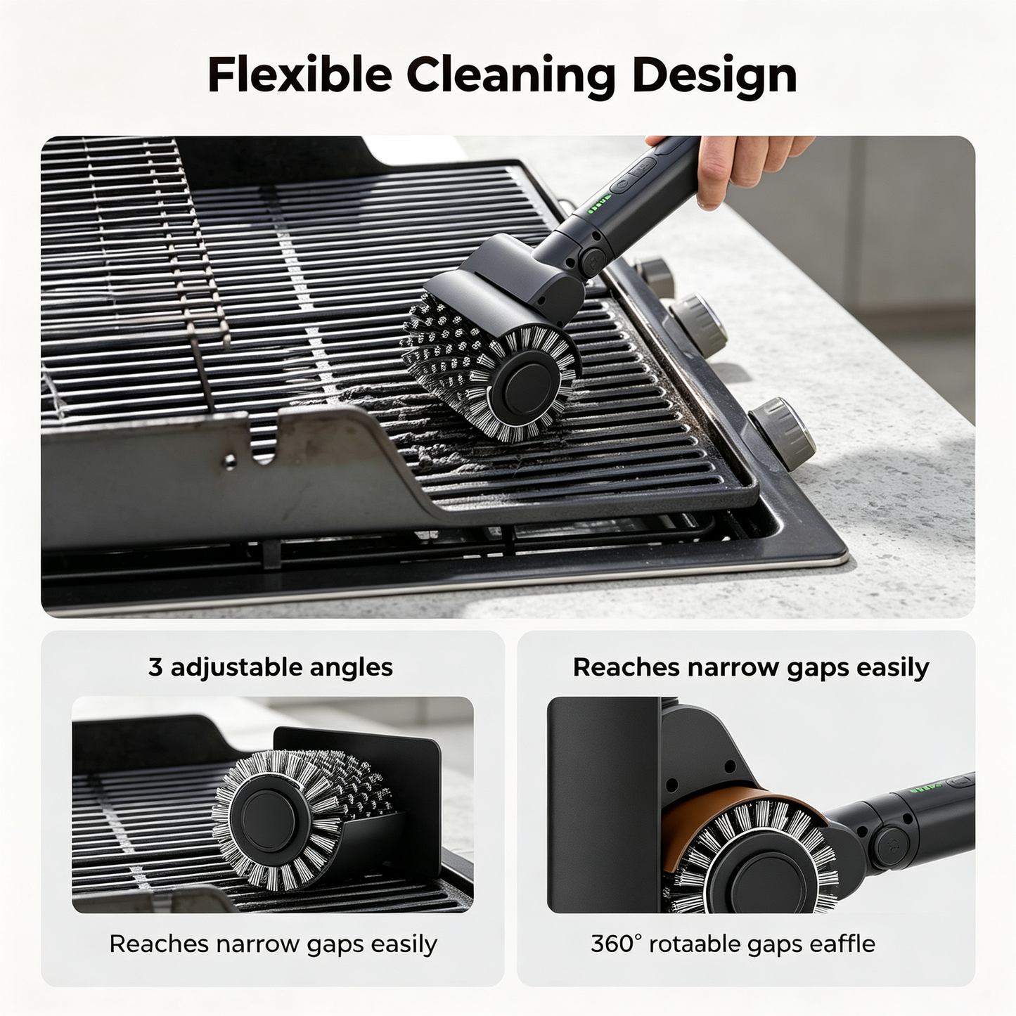Rechargeable Electric Grill Cleaning Brush