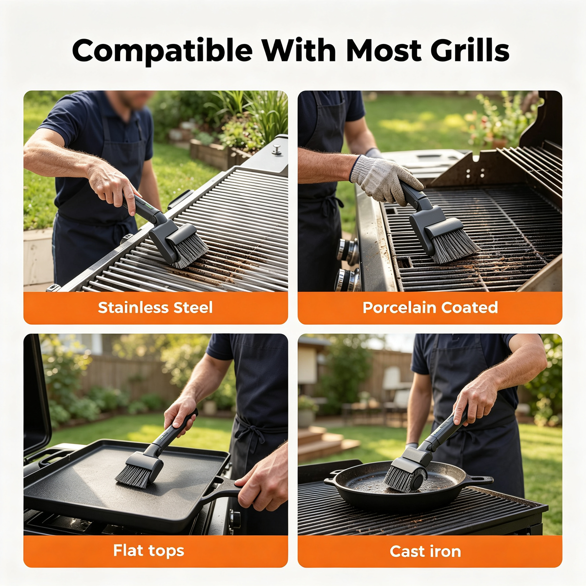 Rechargeable Electric Grill Cleaning Brush