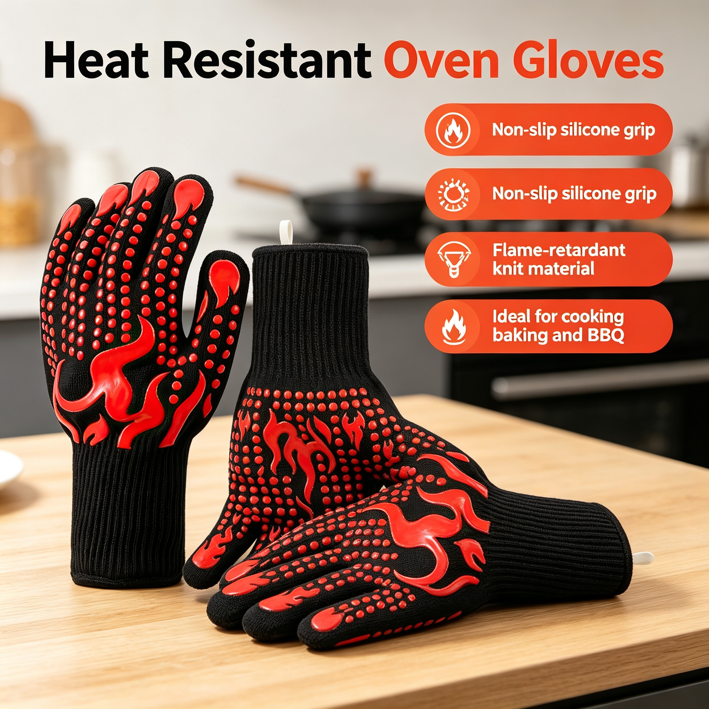 Heat Resistant Oven Gloves