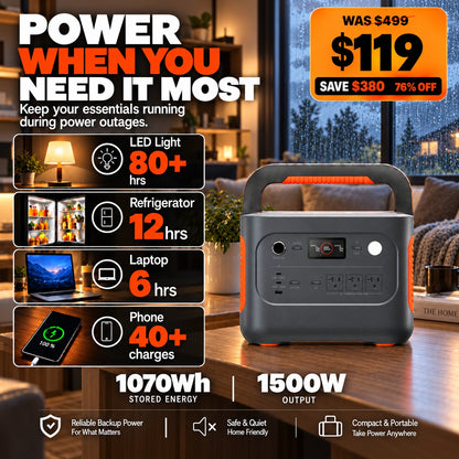 1070Wh Solar Generator Kit + FREE 200W Solar Panel
